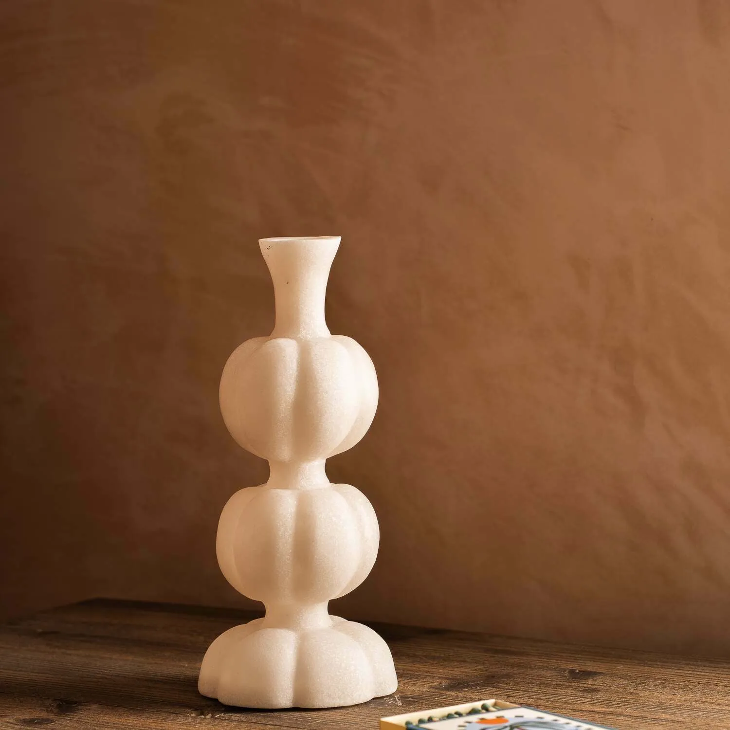 Tall Spherical Candle Holder - Ceramic