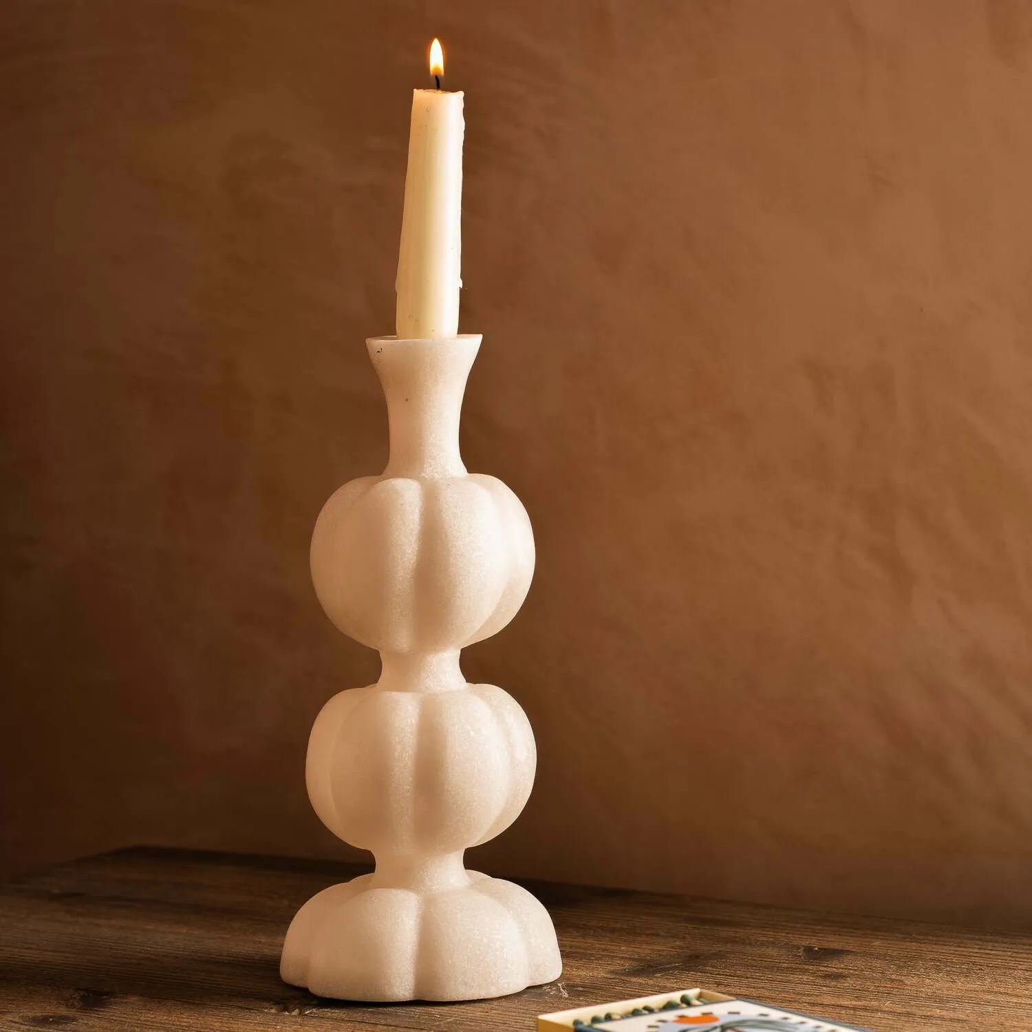 Tall Spherical Candle Holder - Ceramic