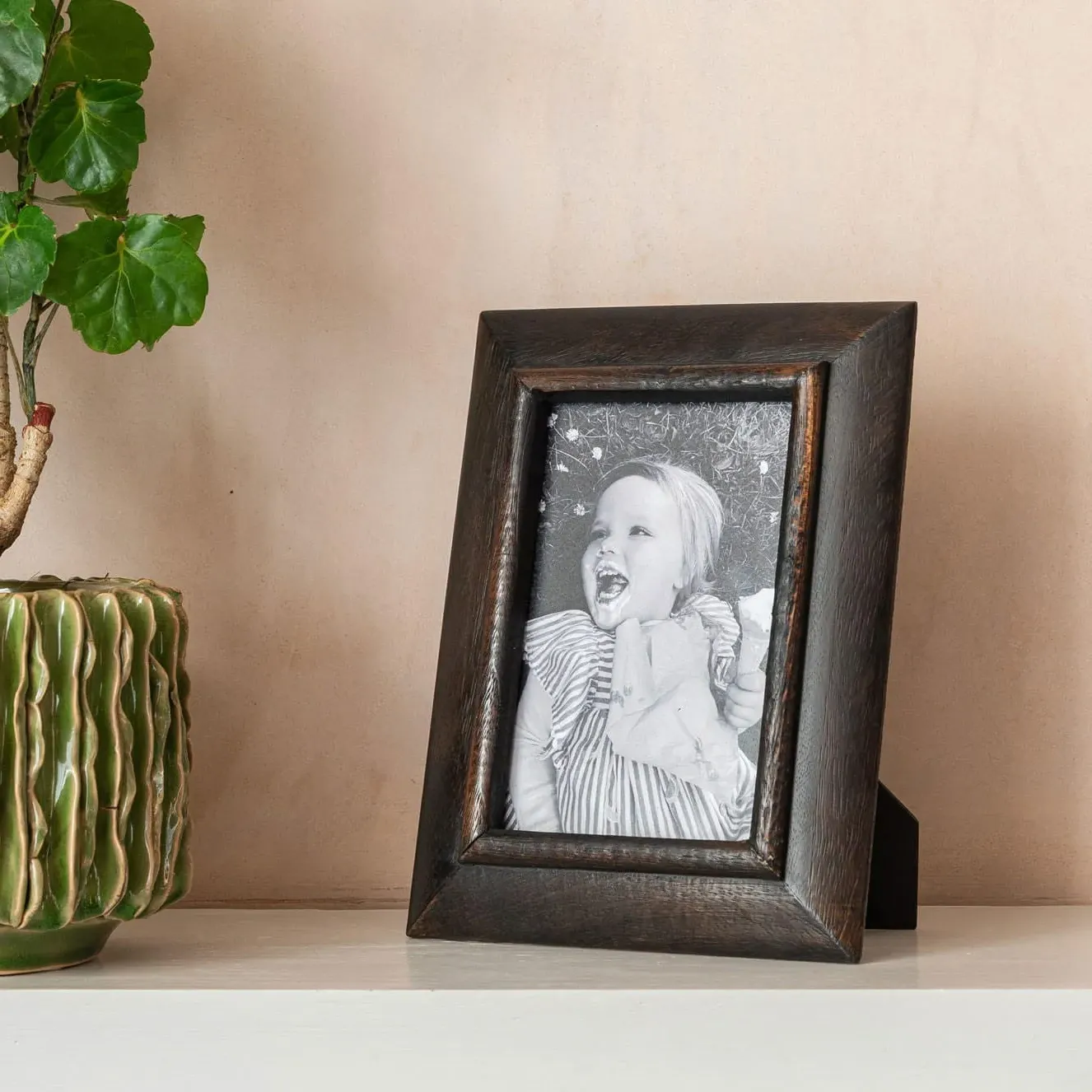 Tapered Small Picture Frame - Black, Wood image