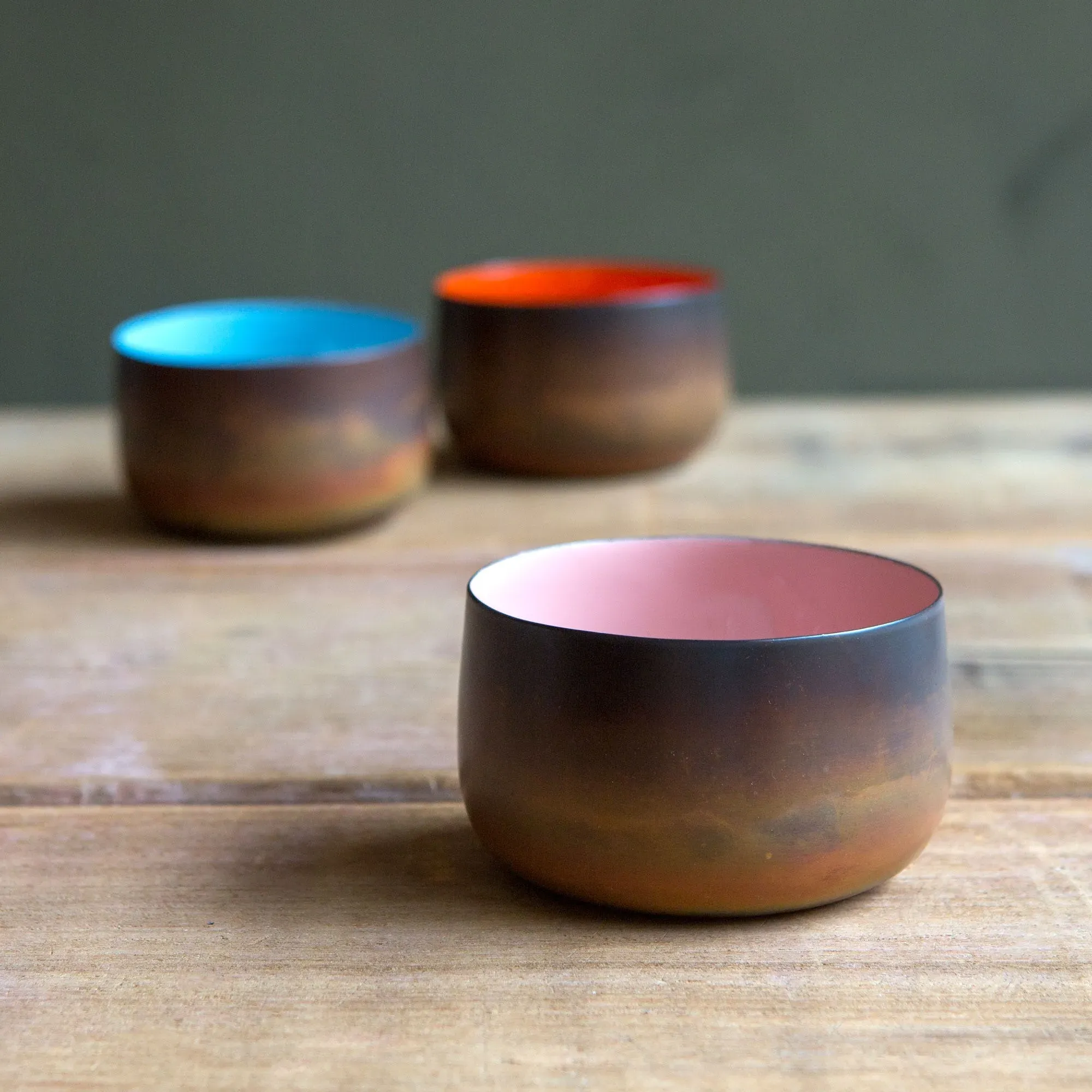 Tea Light Holder - Peach, Copper