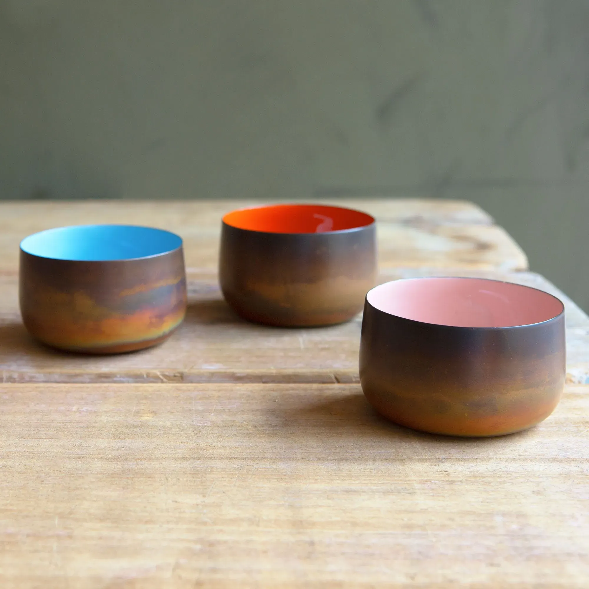Tea Light Holder - Peach, Copper image