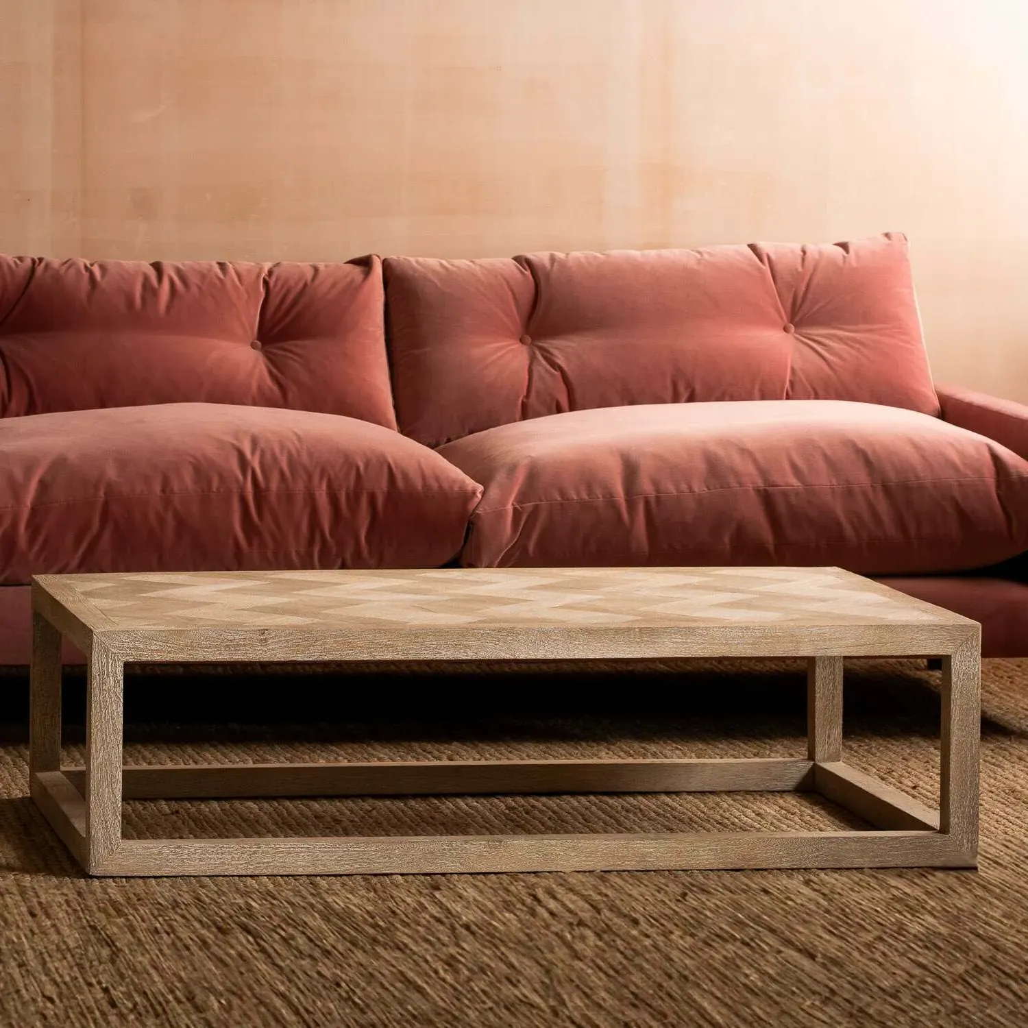 Theodore Parquet Coffee Table - Mango Wood