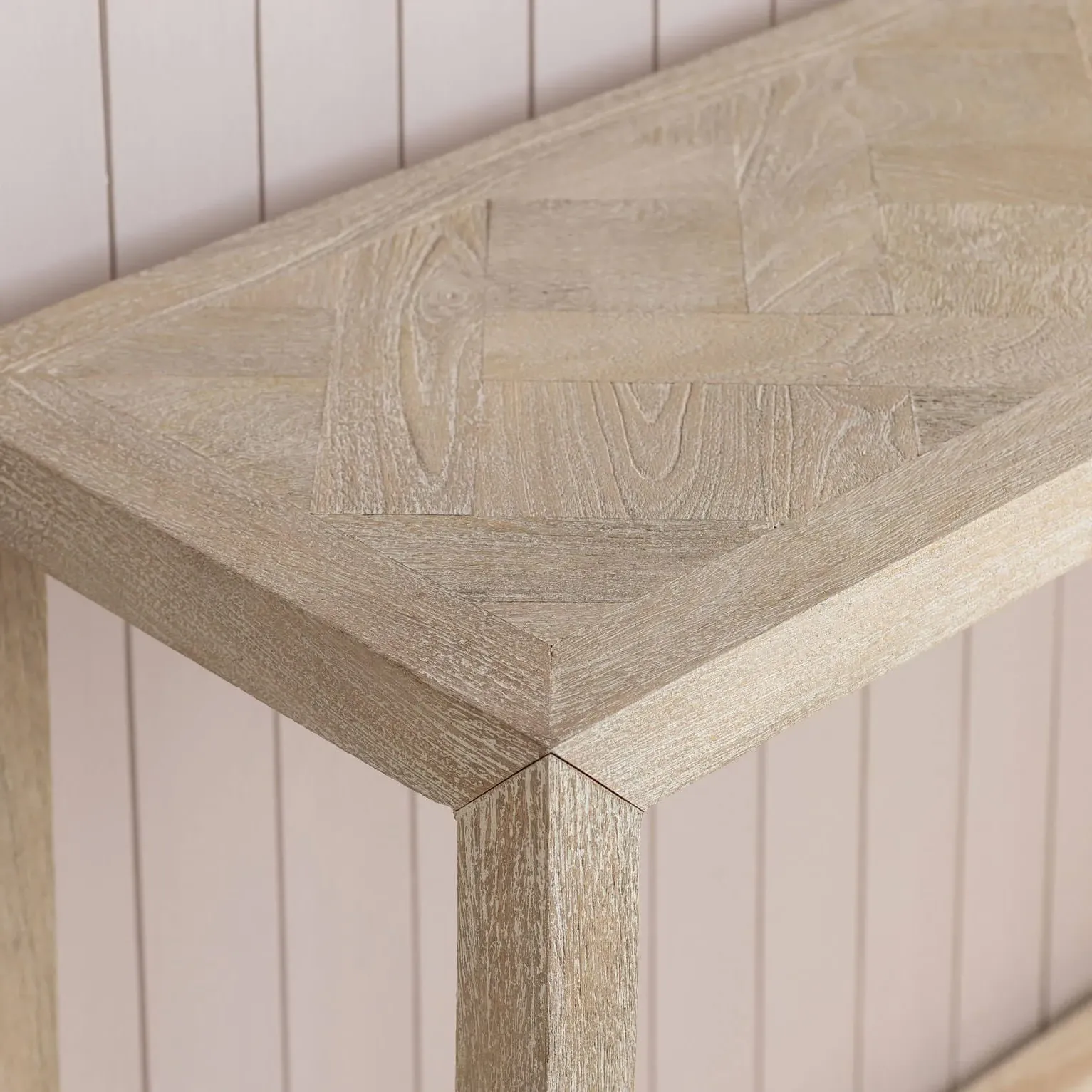 Theodore Parquet Console Table - Mango Wood