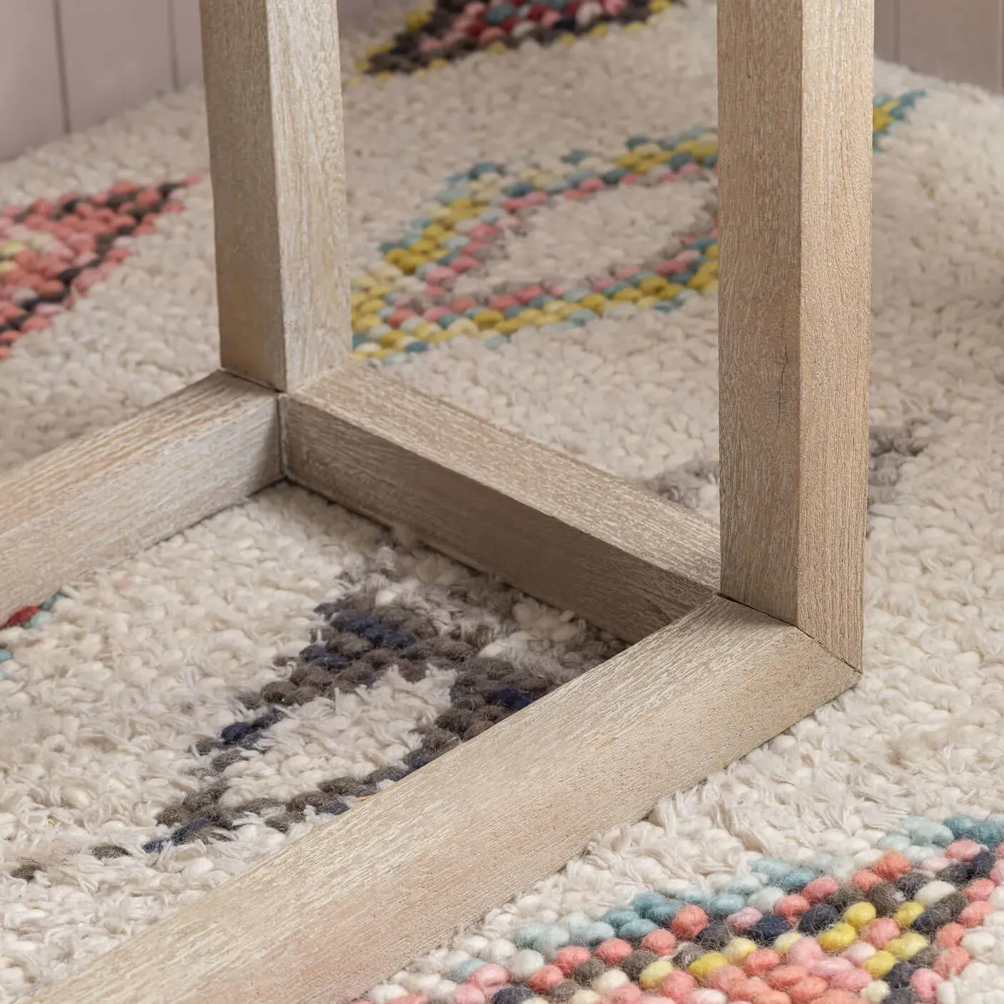 Theodore Parquet Console Table - Mango Wood