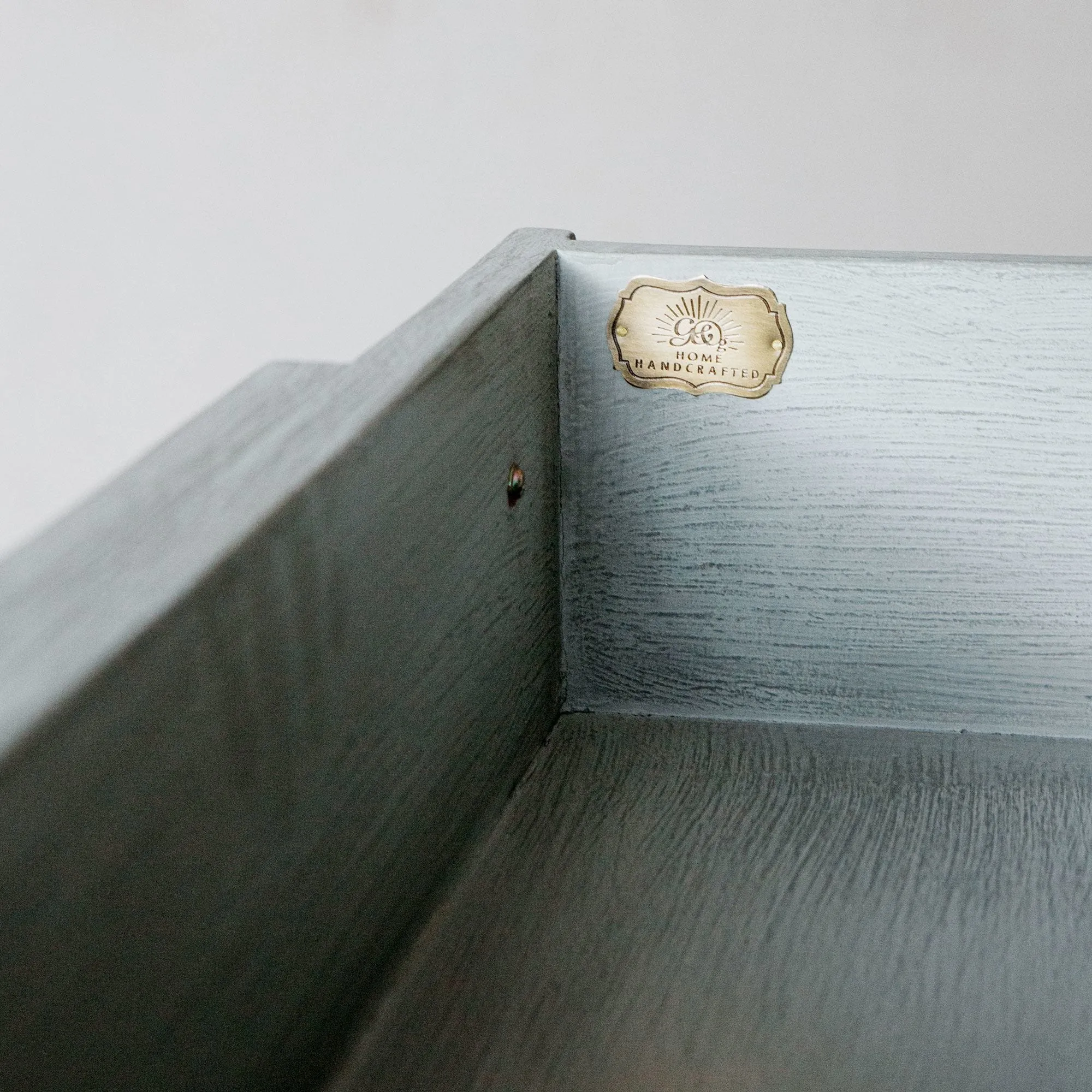 Three Drawer French Chest of Drawers - Light Grey, Mango Wood