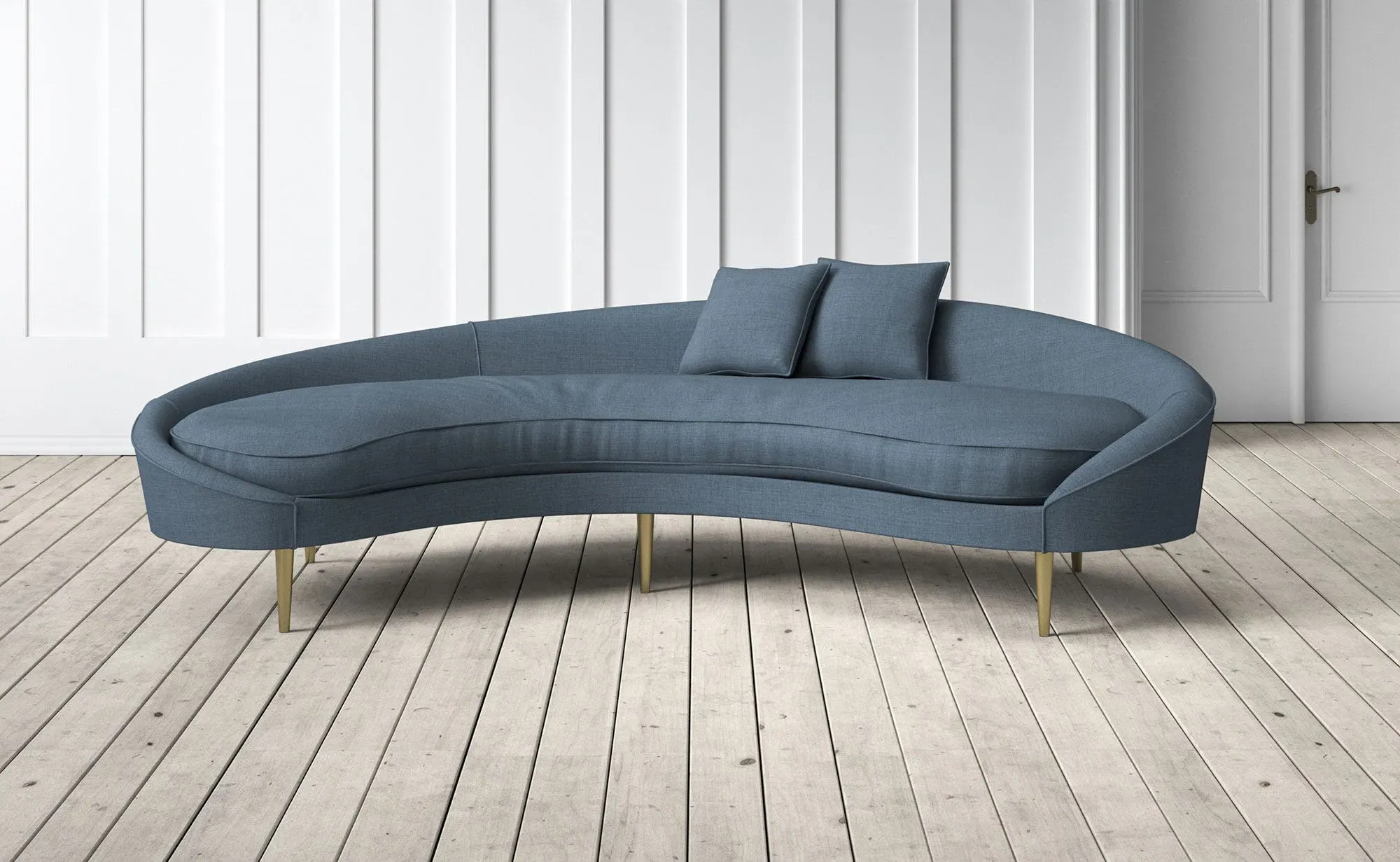 Tiffany Left-Handed 3 Seater Sofa - Ink, Linara image