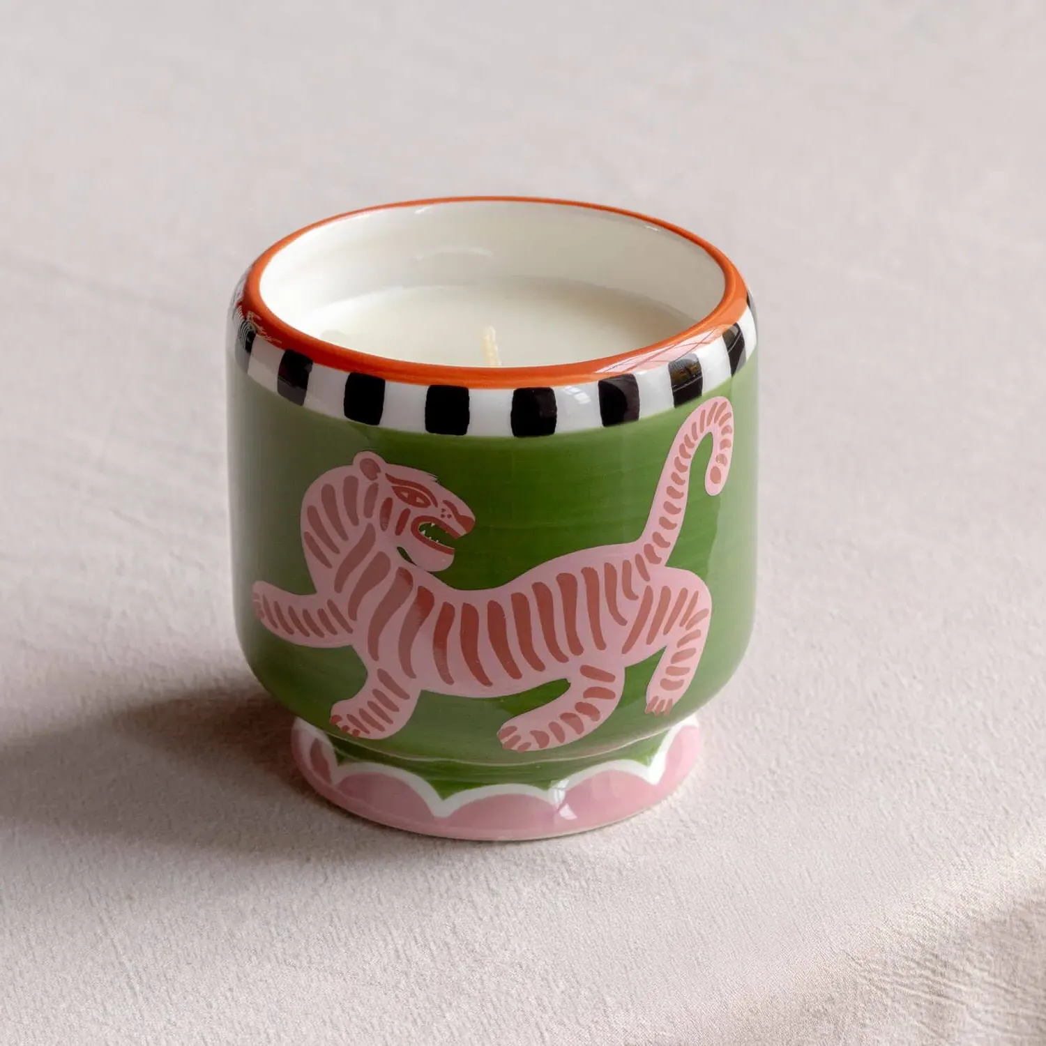 Tiger Ceramic Cedar and Fig Candle - Ceramic