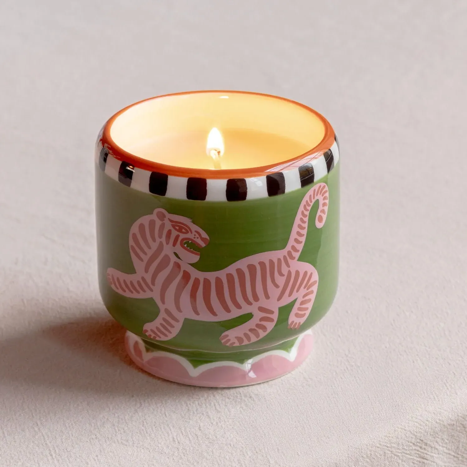 Tiger Ceramic Cedar and Fig Candle - Ceramic