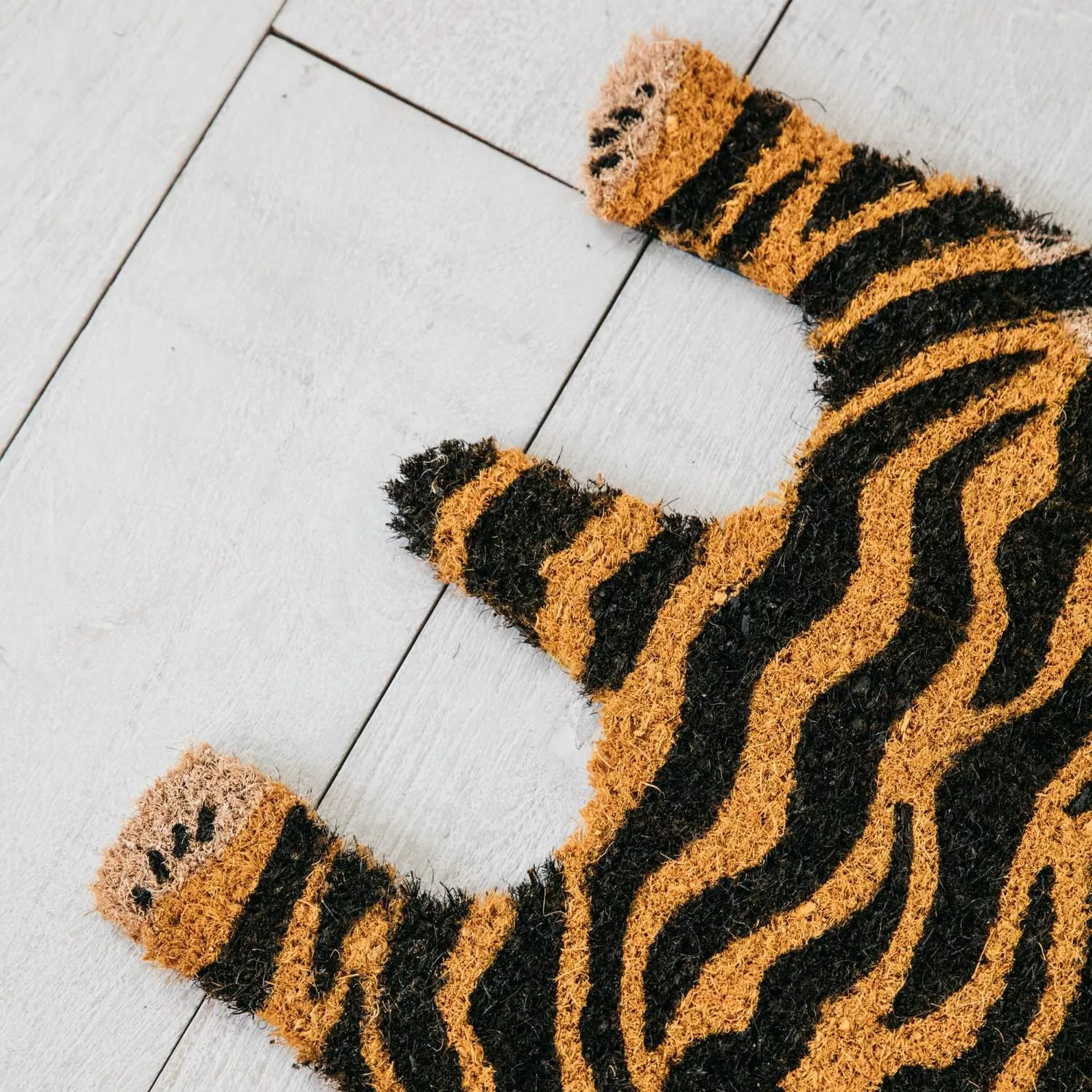 Tiger Doormat - Orange, Coir