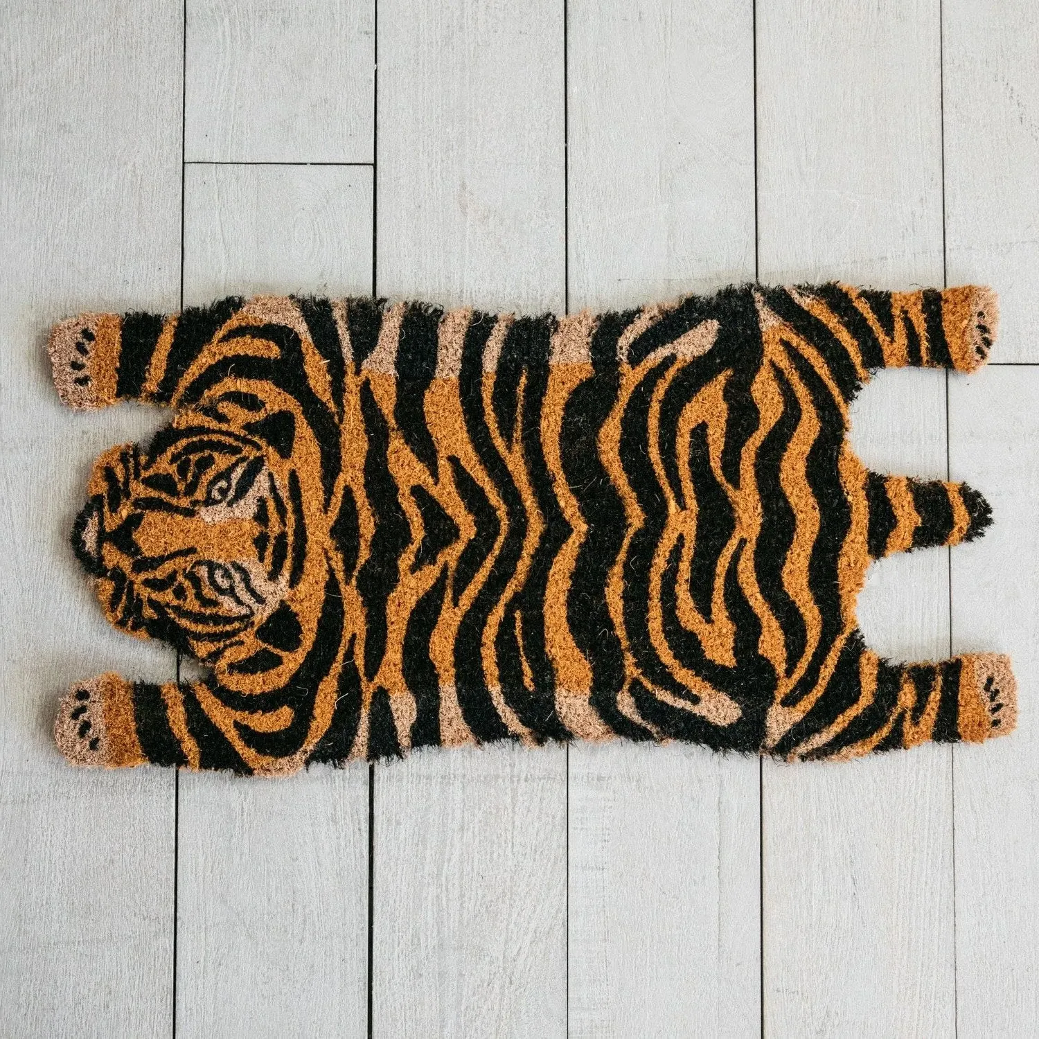 Tiger Doormat - Orange, Coir image