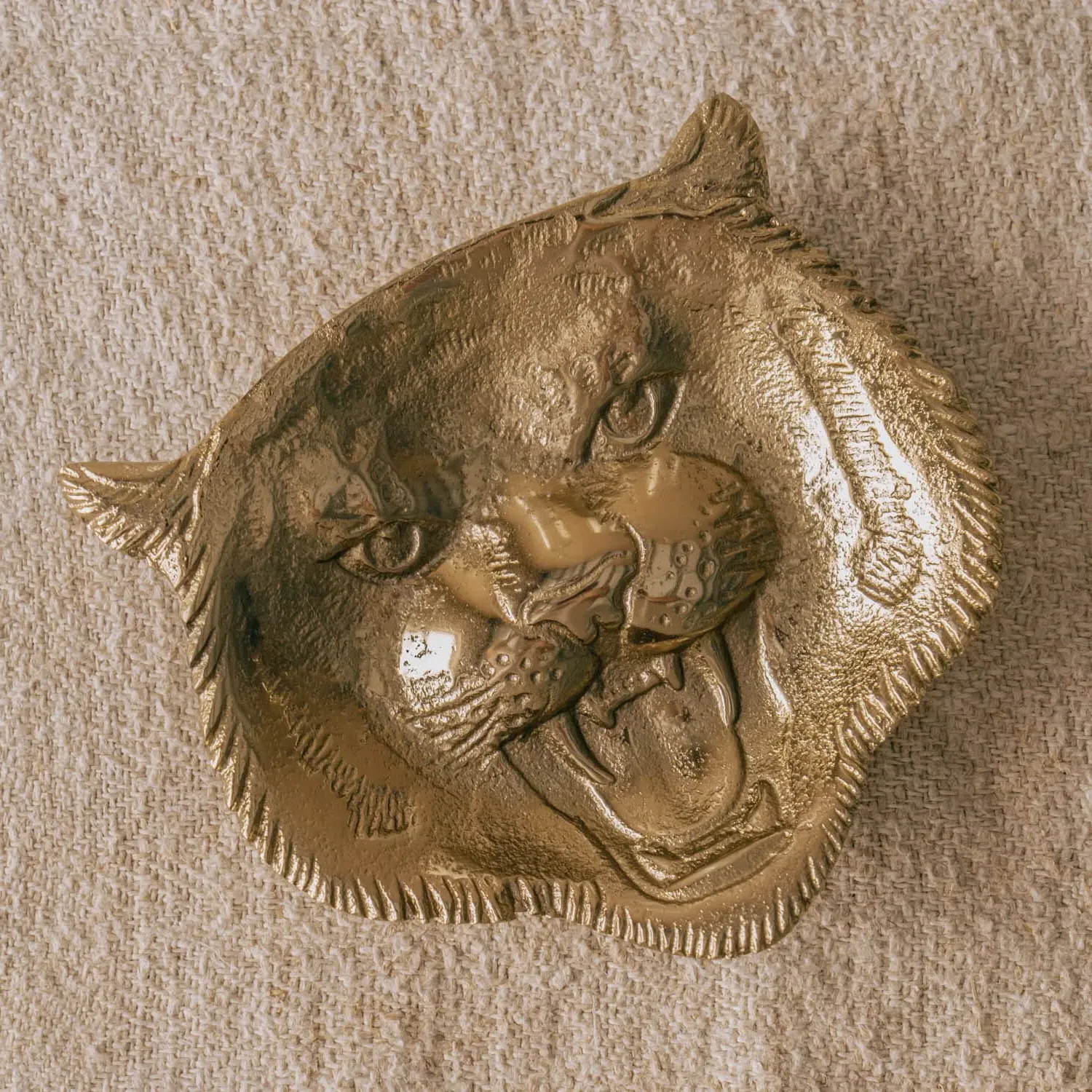 Tiger Trinket Dish - Brass, Aluminium