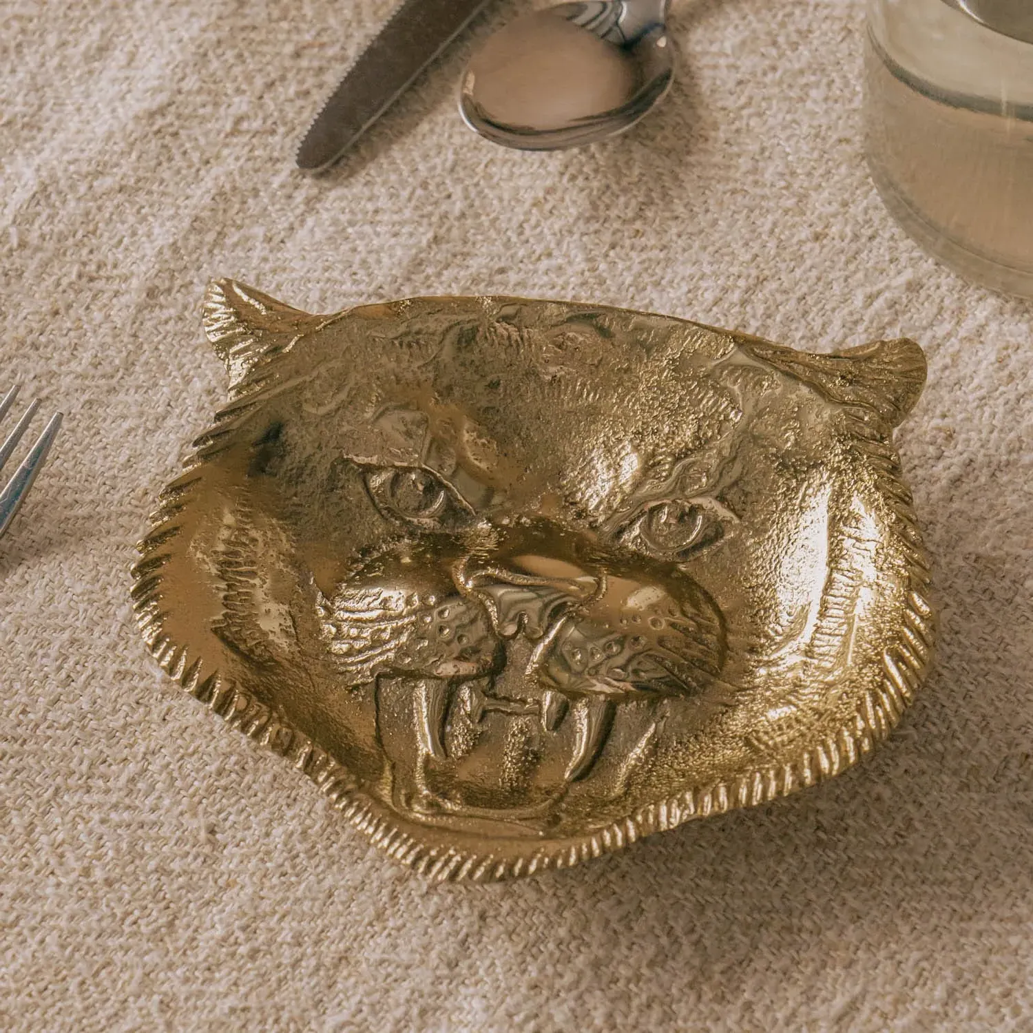 Tiger Trinket Dish - Brass, Aluminium image