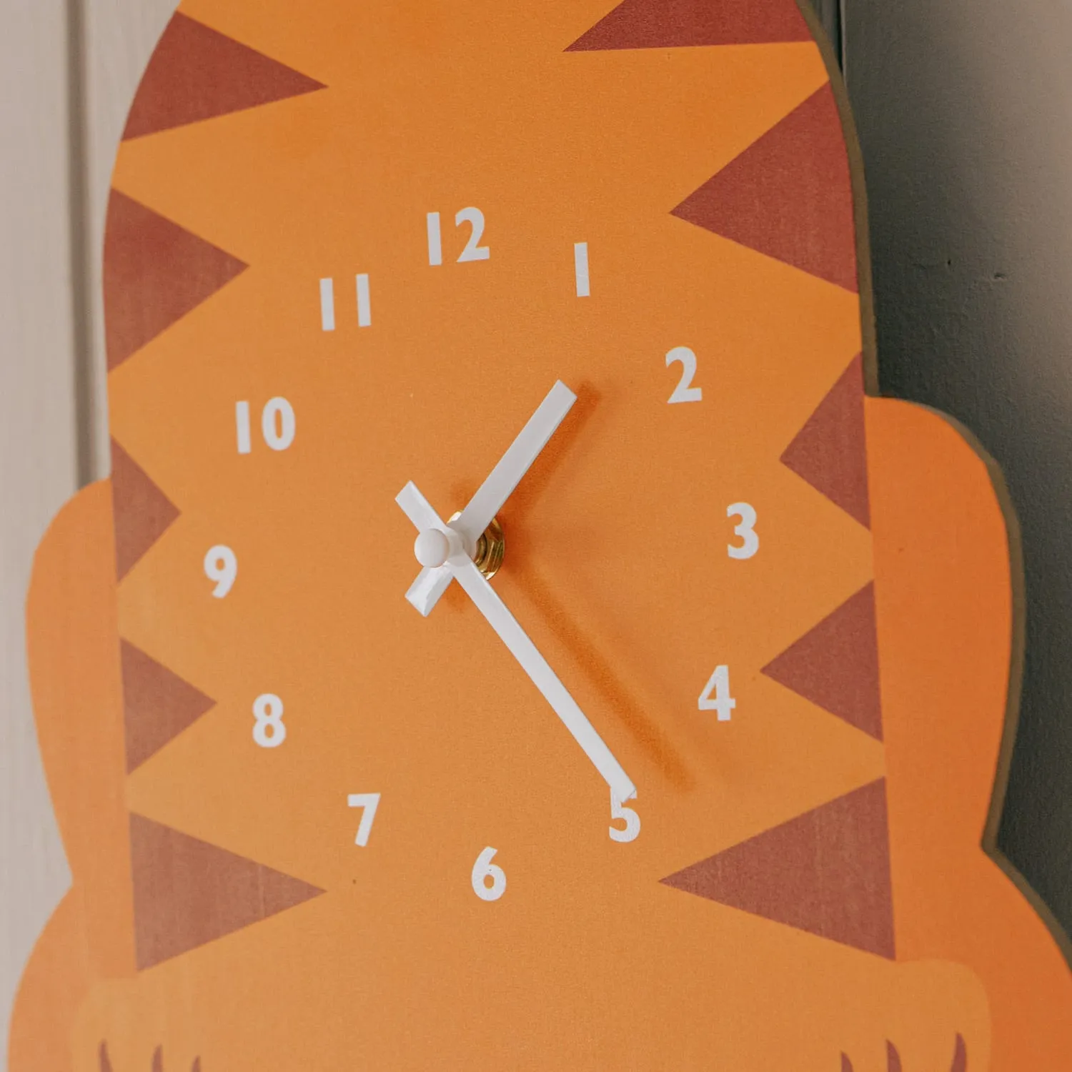 Tiger Wooden Wall Clock with Pendulum - Plywood