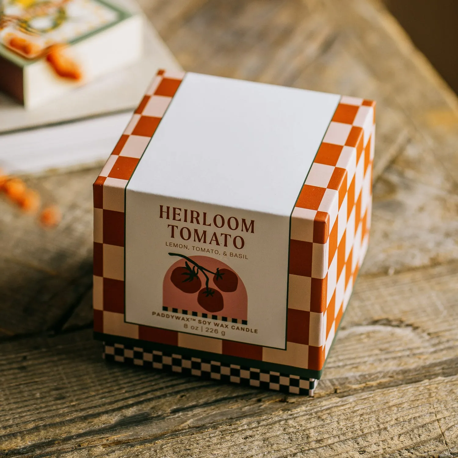 Tomato Vine Ceramic Candle - Hand-Painted