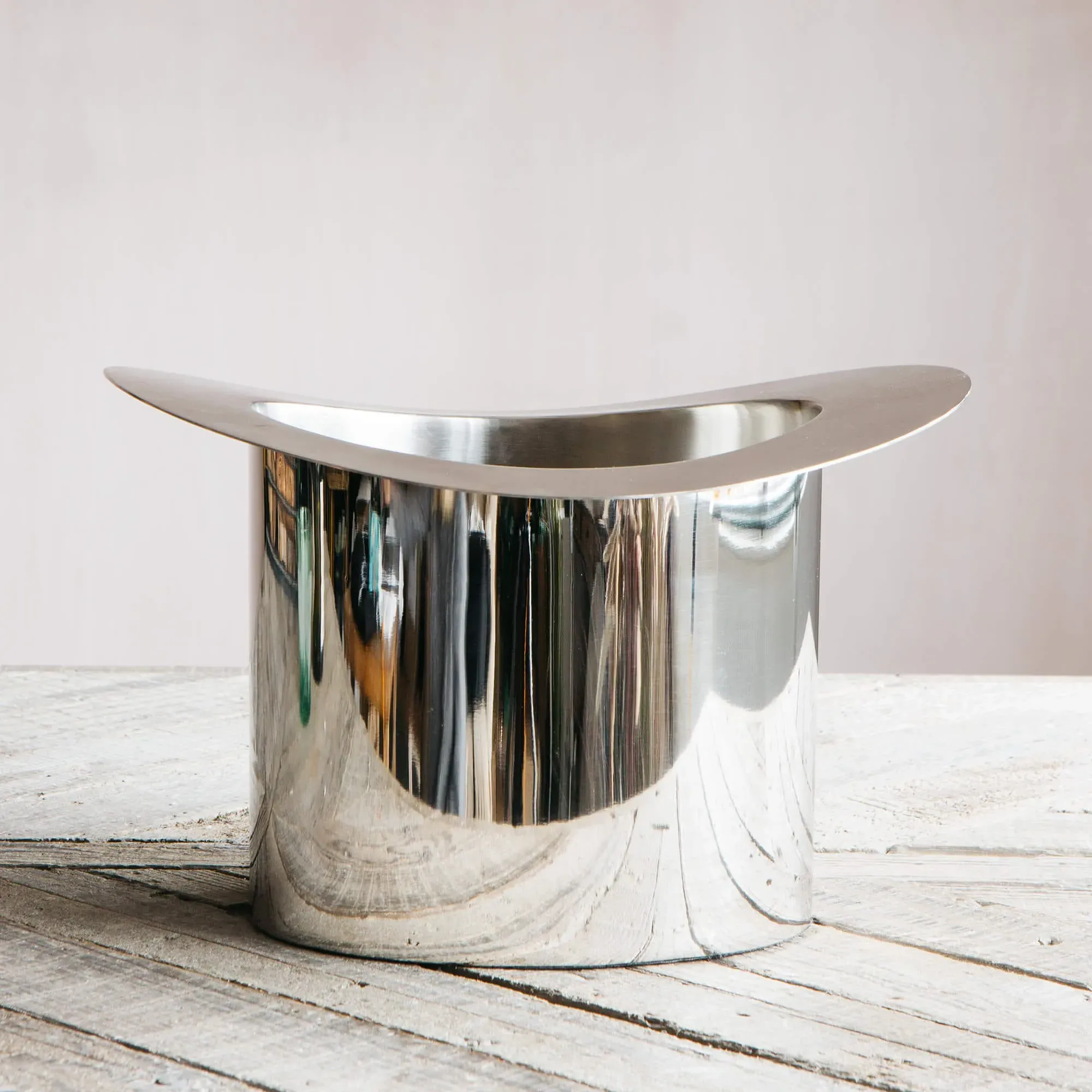 Top Hat Wine Bucket - Steel, Nickel