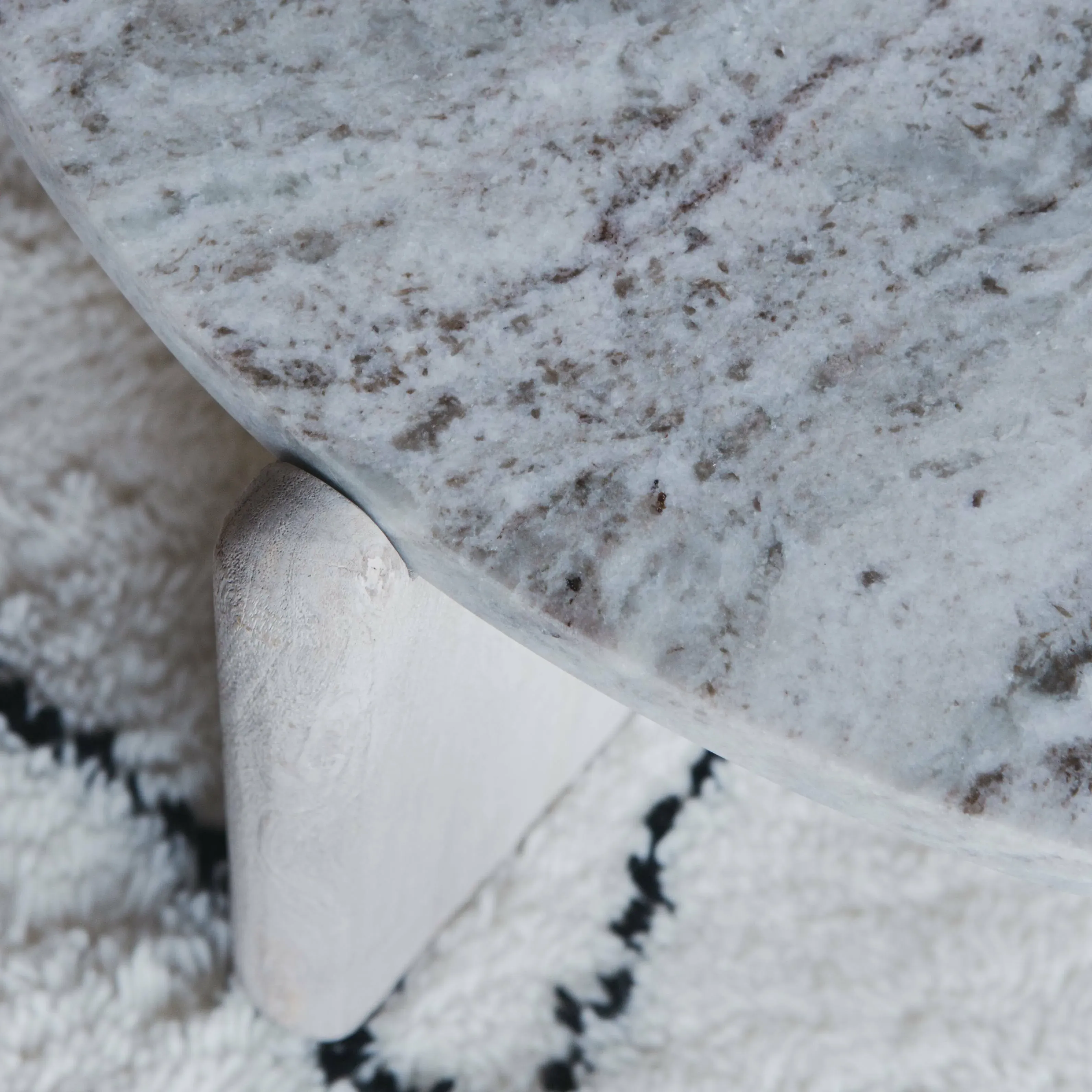 Toronto Round Coffee Table - Marble, Mango Wood
