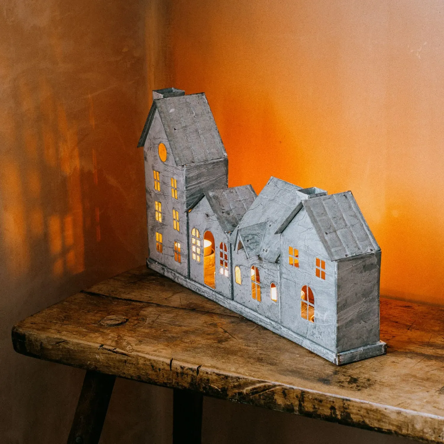 Townhouse Large Tealight Holder - Iron