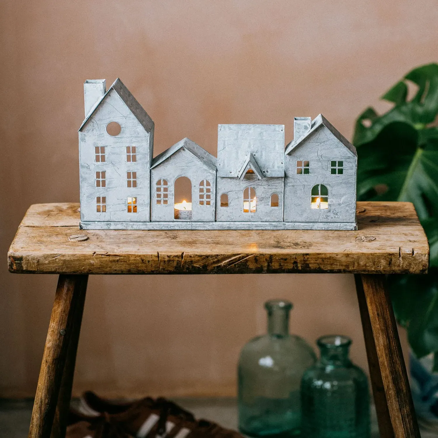 Townhouse Large Tealight Holder - Iron