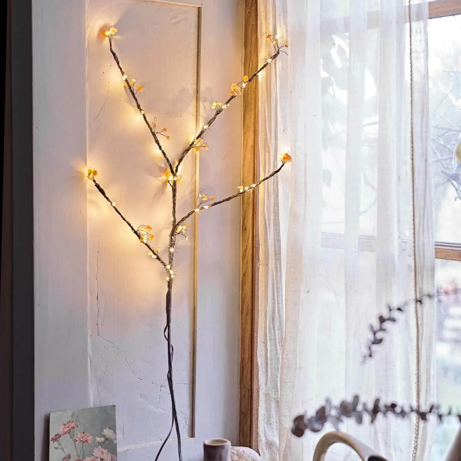 Tree Light with Timer - Amber, Wire image