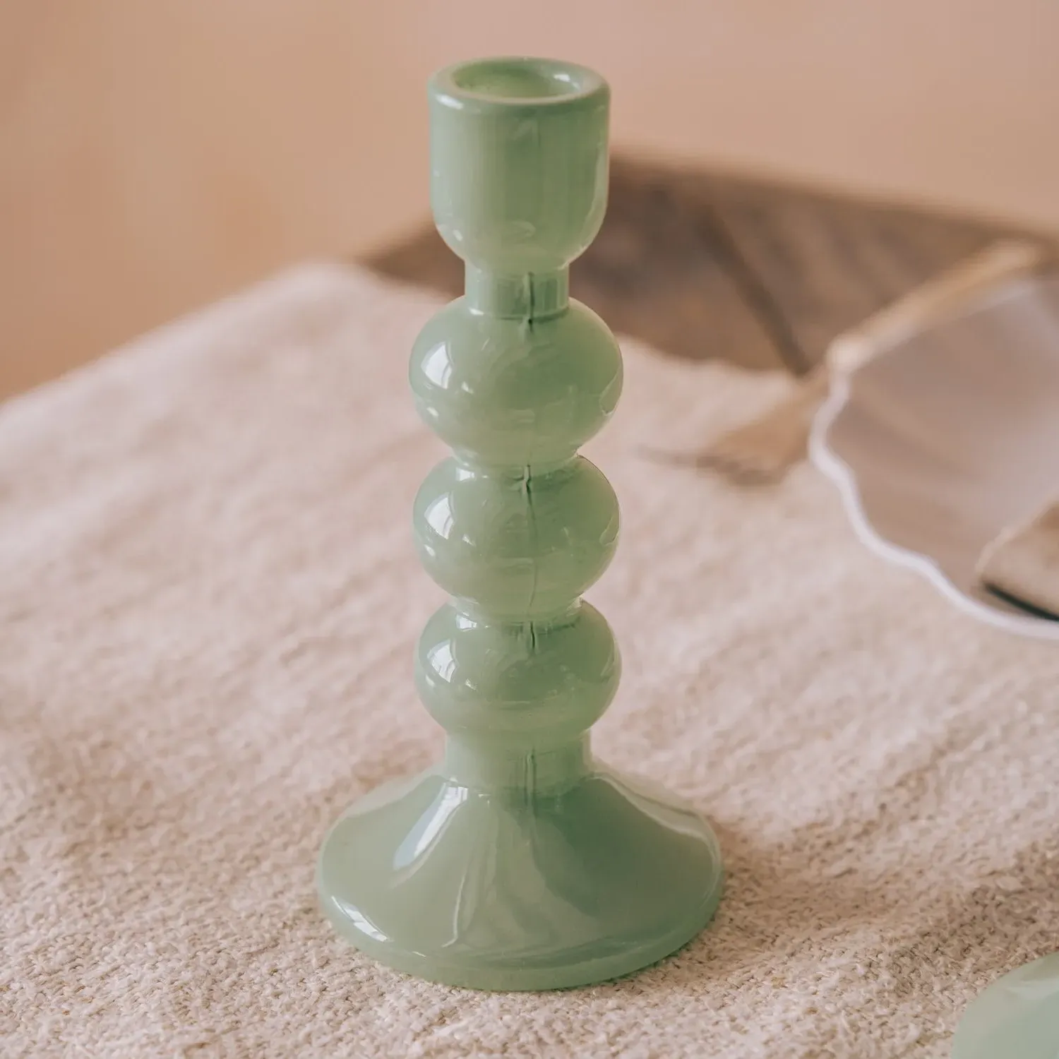 Triple Bubble Candle Holder - Green image