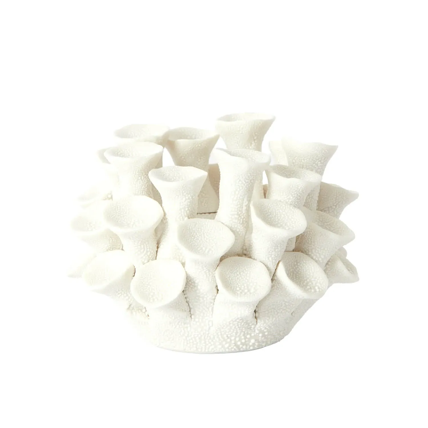 Tube Coral Tealight Holder - Off-White, Porcelain