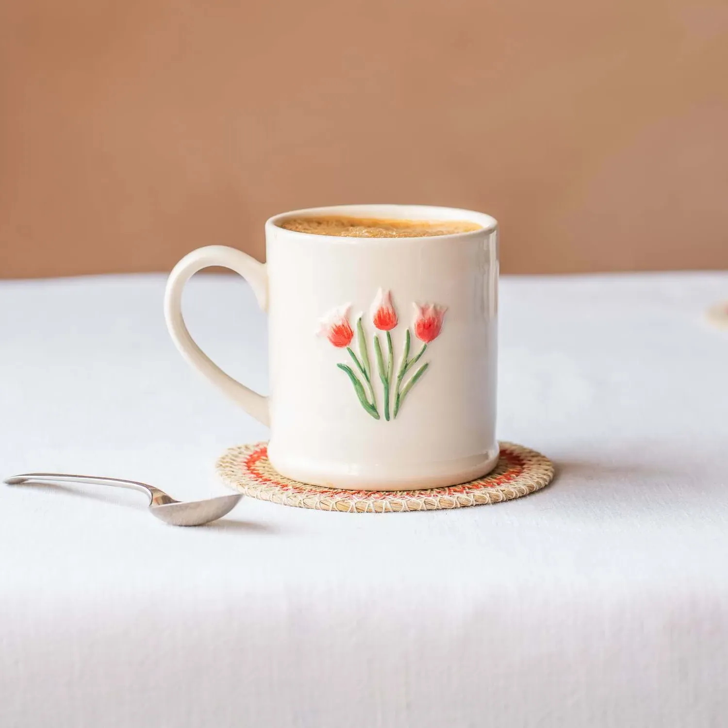 Tulips Motif Mug - Pink image