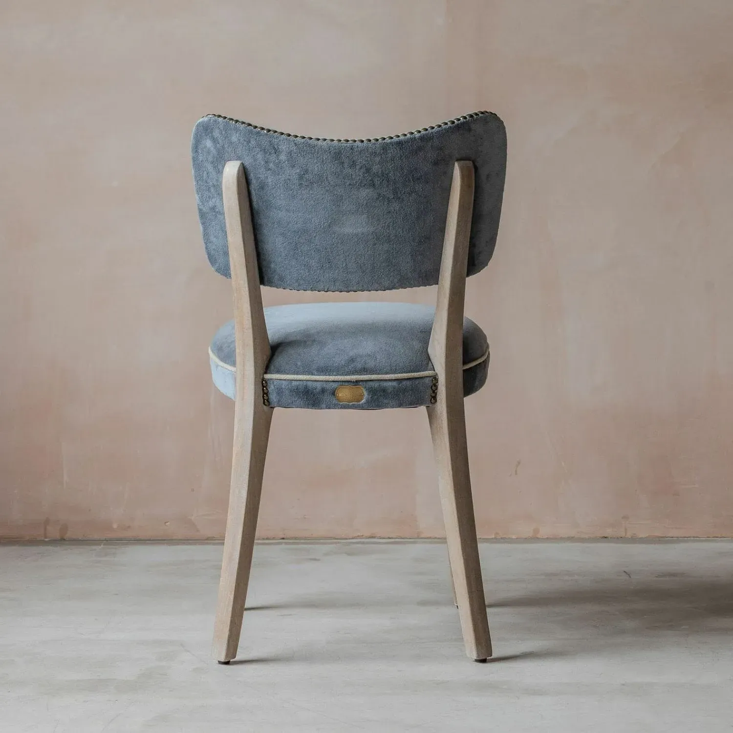 Upholstered Dining Chair - Grey, Velvet