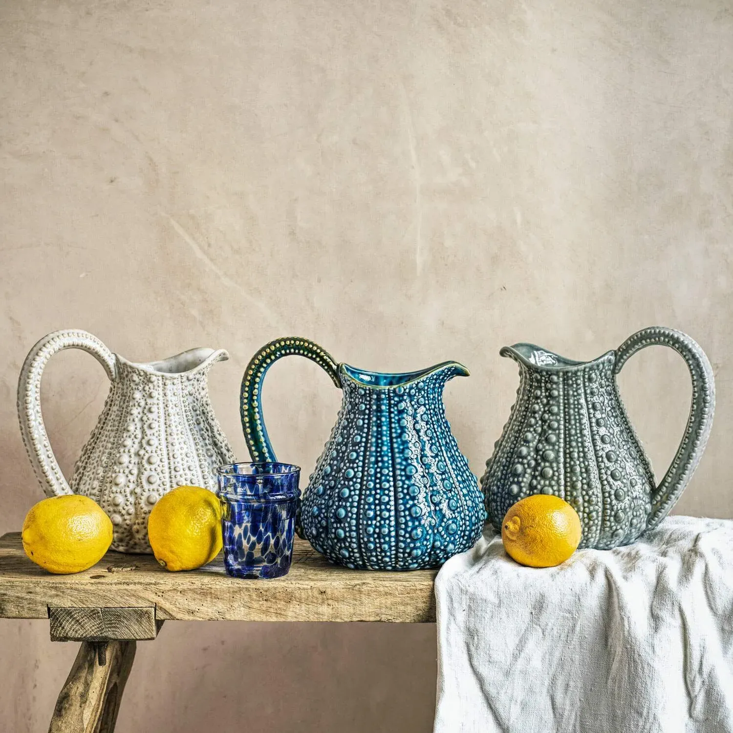 Urchin Jug - Blue, Porcelain image