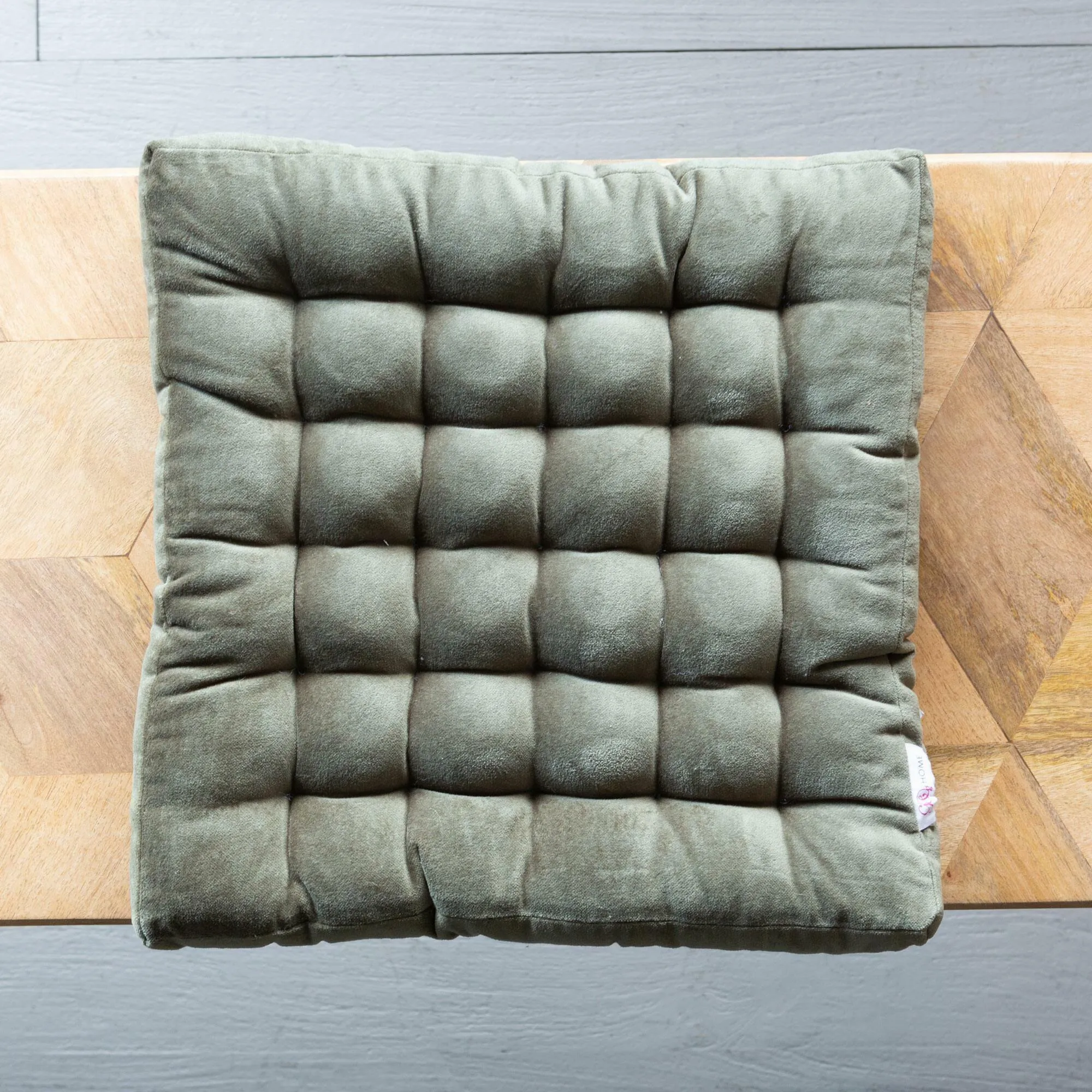 Velvet Seat Pad - Olive Green