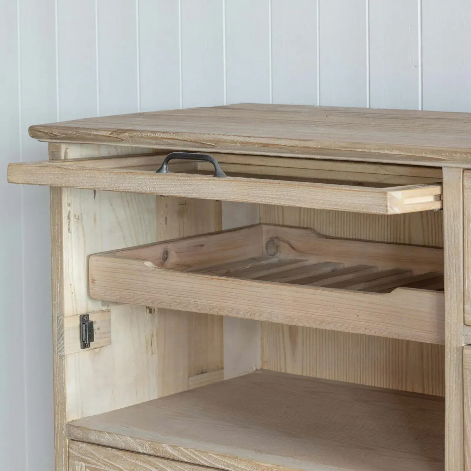 Verity Sideboard with Glass Doors - Elm, Pine