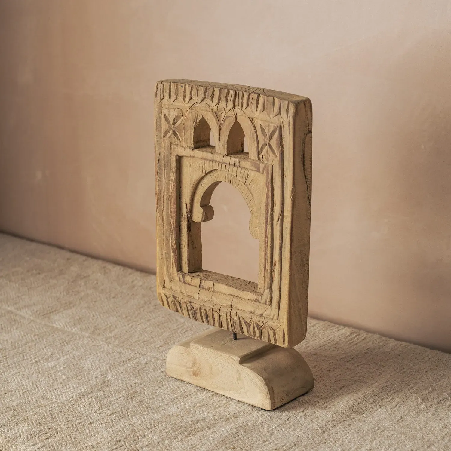 Vintage Carved Panel on Stand II - Wood