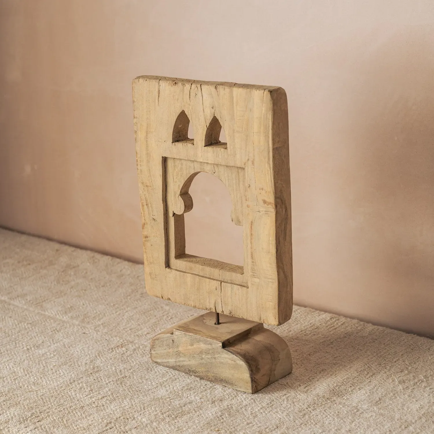 Vintage Carved Panel on Stand III - Wood