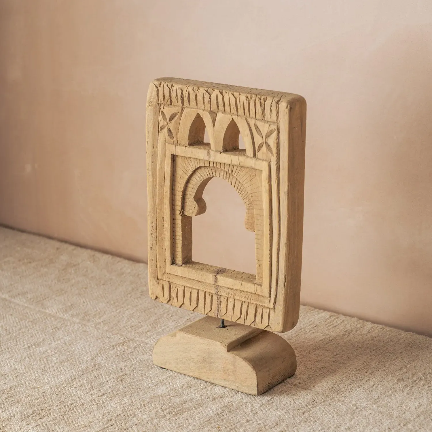 Vintage Carved Panel on Stand III - Wood