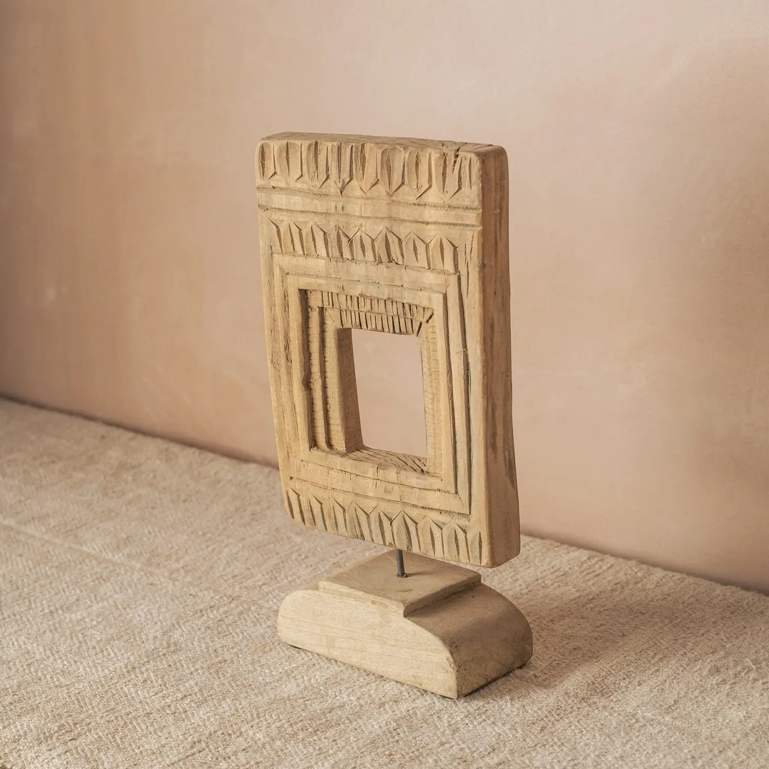 Vintage Carved Panel on Stand IV - Wood