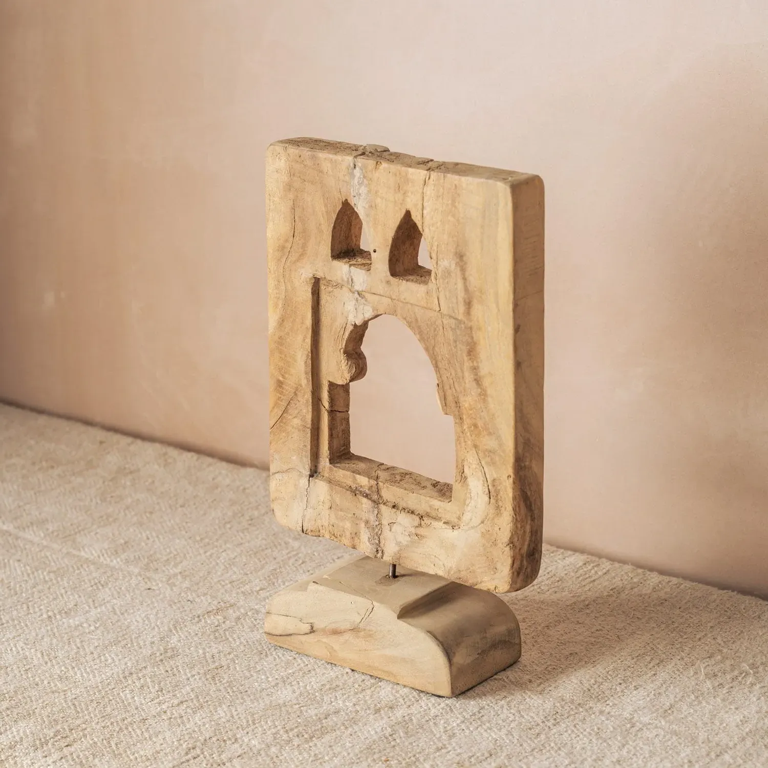 Vintage Carved Panel on Stand IX - Wood