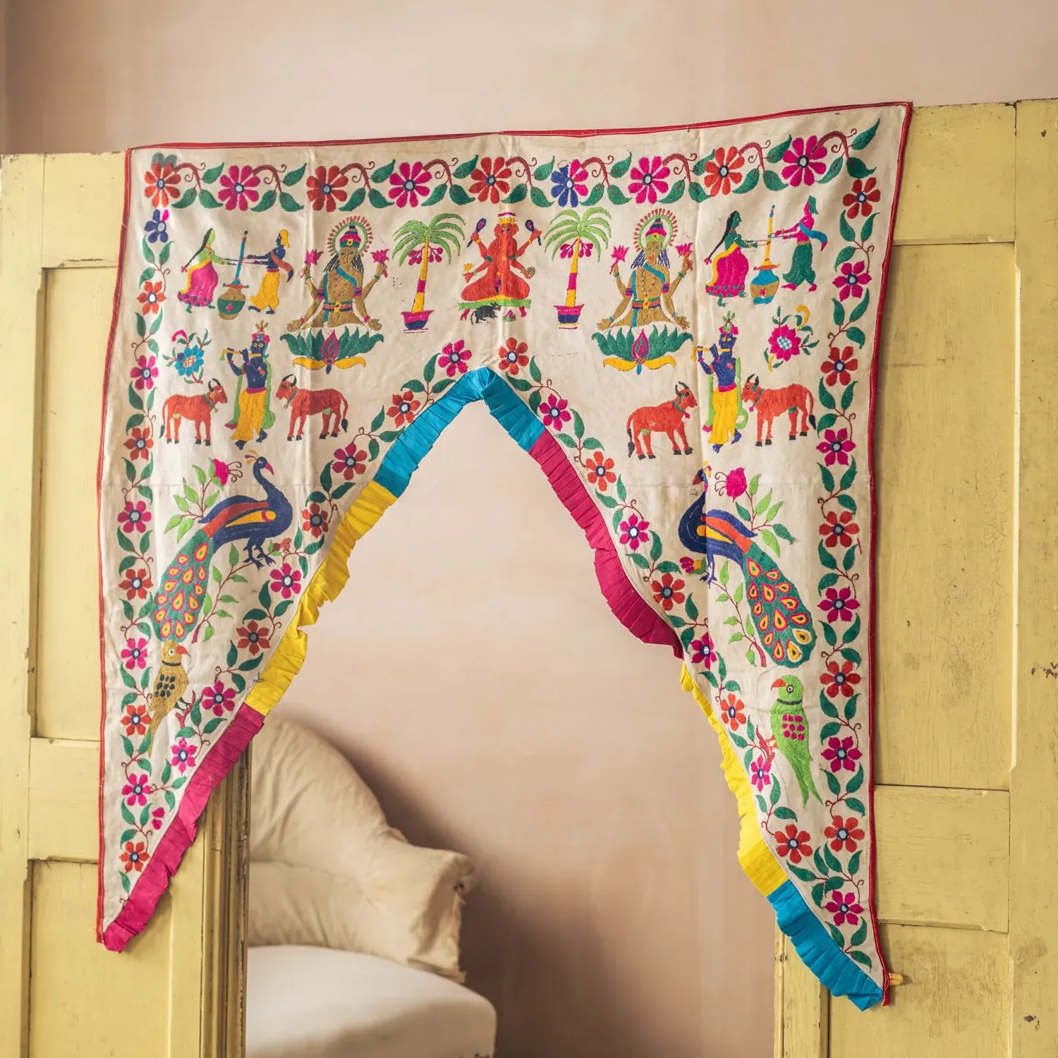 Vintage Embroidered Door Hanging XII - Cotton image