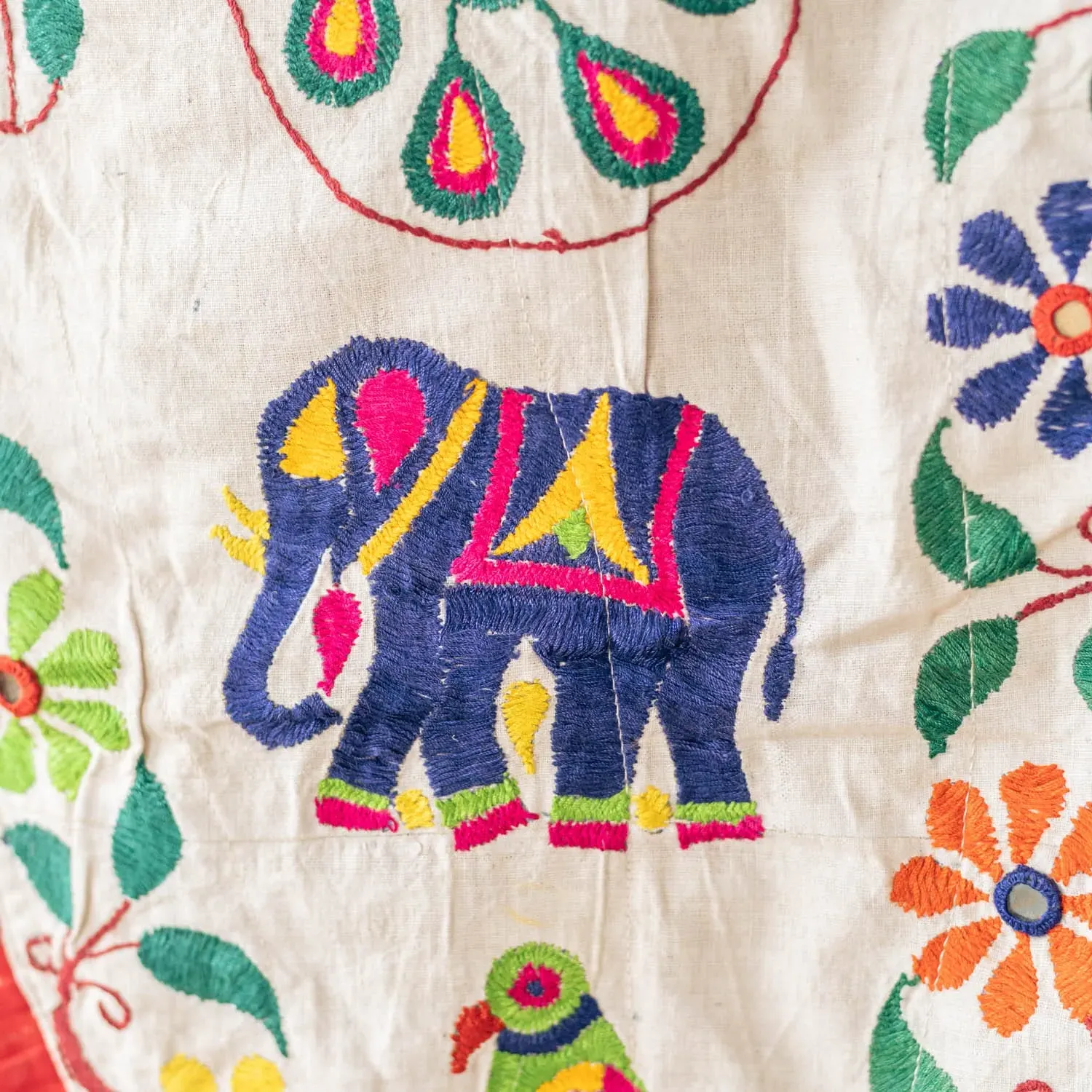 Vintage Embroidered Door Hanging XV - Cotton