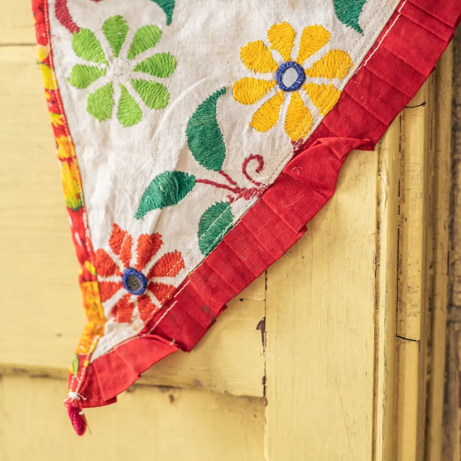Vintage Embroidered Door Hanging XV - Cotton