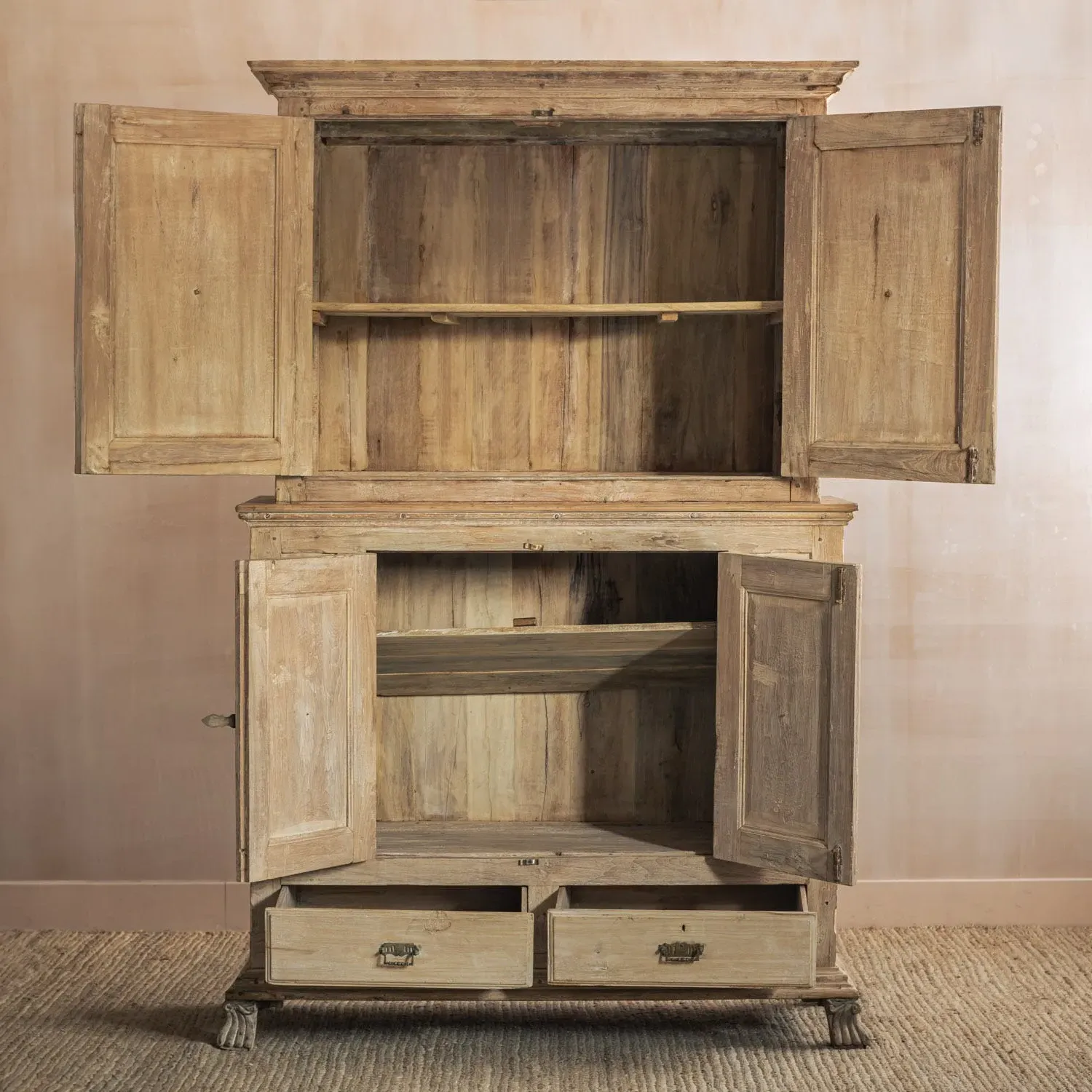 Vintage Large Almirah Cabinet - Teak Wood