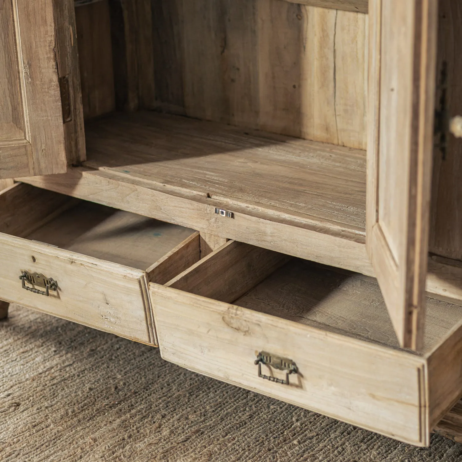 Vintage Large Almirah Cabinet - Teak Wood