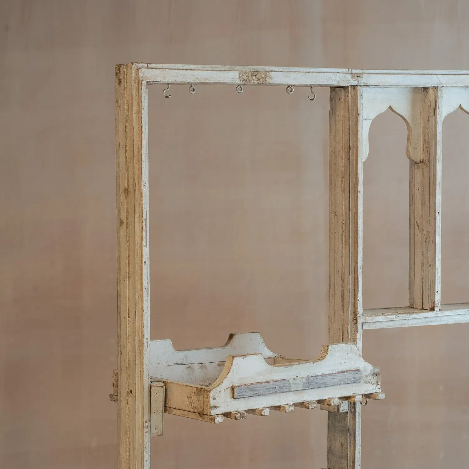 Vintage Natural Wooden Display Shelves - Teak Wood