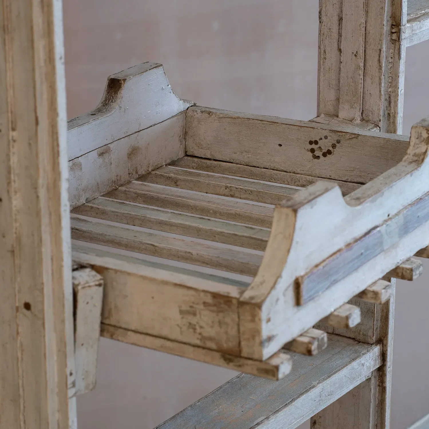 Vintage Natural Wooden Display Shelves - Teak Wood