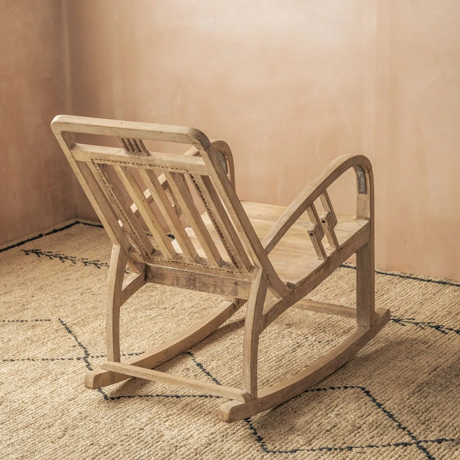 Vintage Rocking Chair - Light Wood, Teak