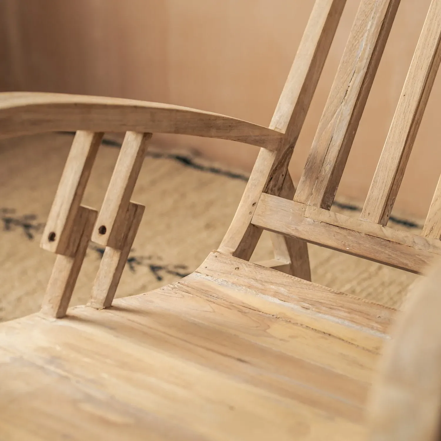 Vintage Rocking Chair - Light Wood, Teak