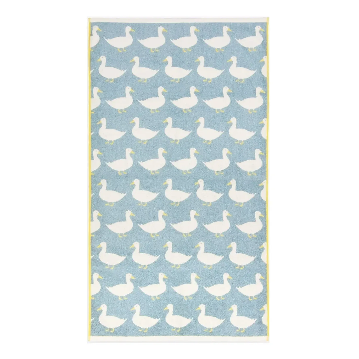Waddling Ducks Hand Towel - Blue, Organic Cotton image