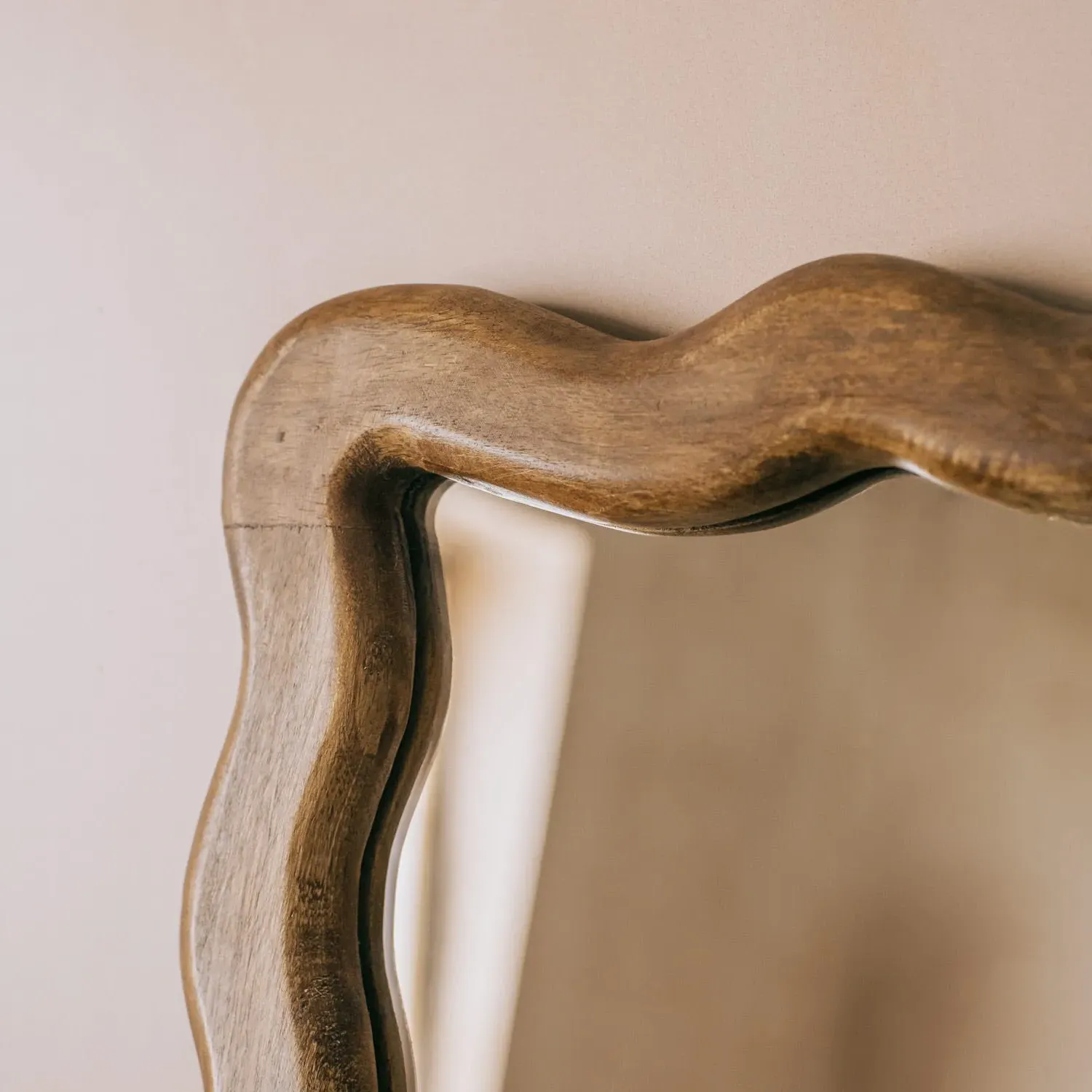 Wade Mango Wood Wall Mirror - Honey