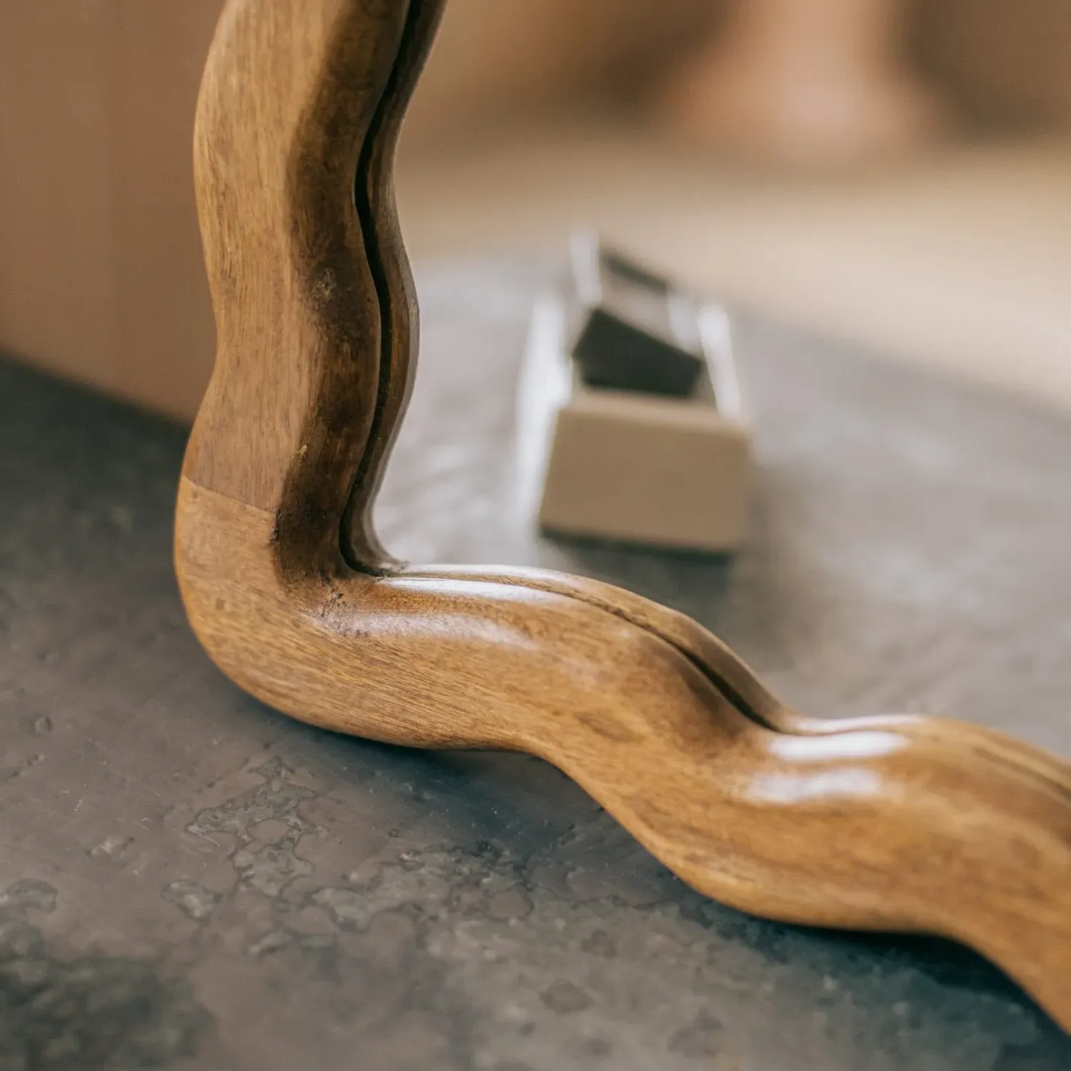 Wade Mango Wood Wall Mirror - Honey