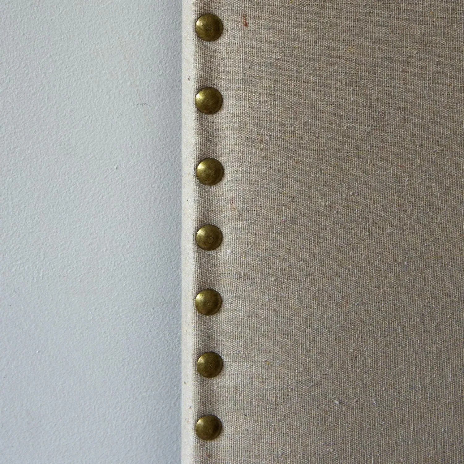 Wall Memo Board - Natural Fabric, Bronze Metal