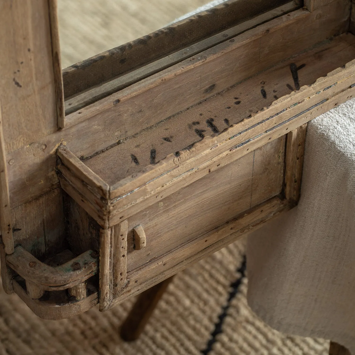 Wall Mirror Cabinet - Natural, Teak