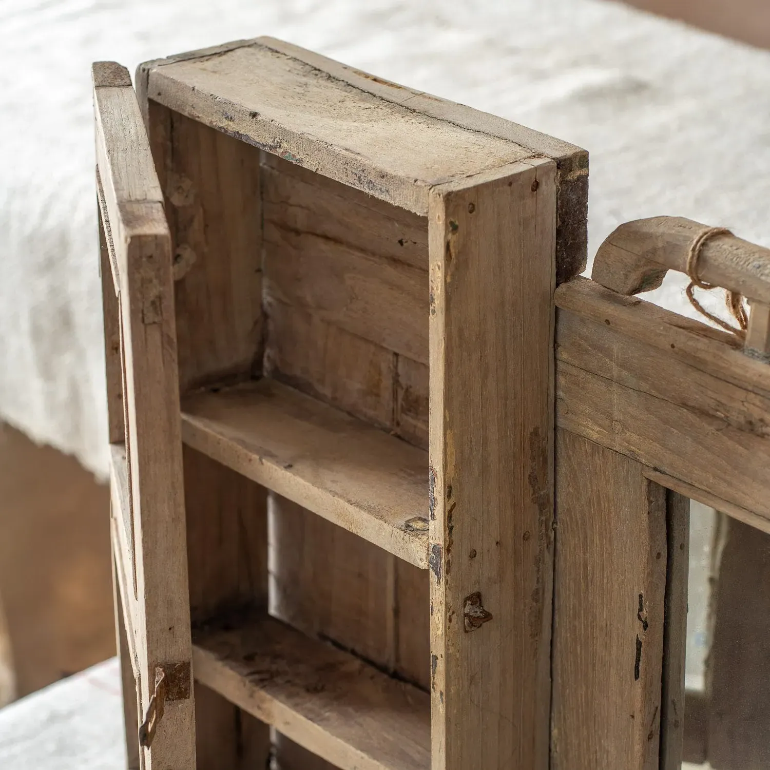 Wall Mirror Cabinet - Natural, Teak
